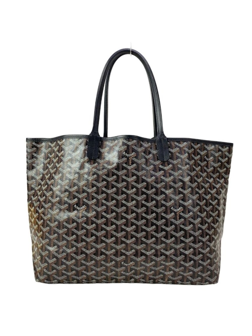 Goyard Tote Bag Saint Louis PM Black White Brown Leather